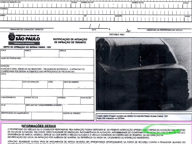 notificacao infracao