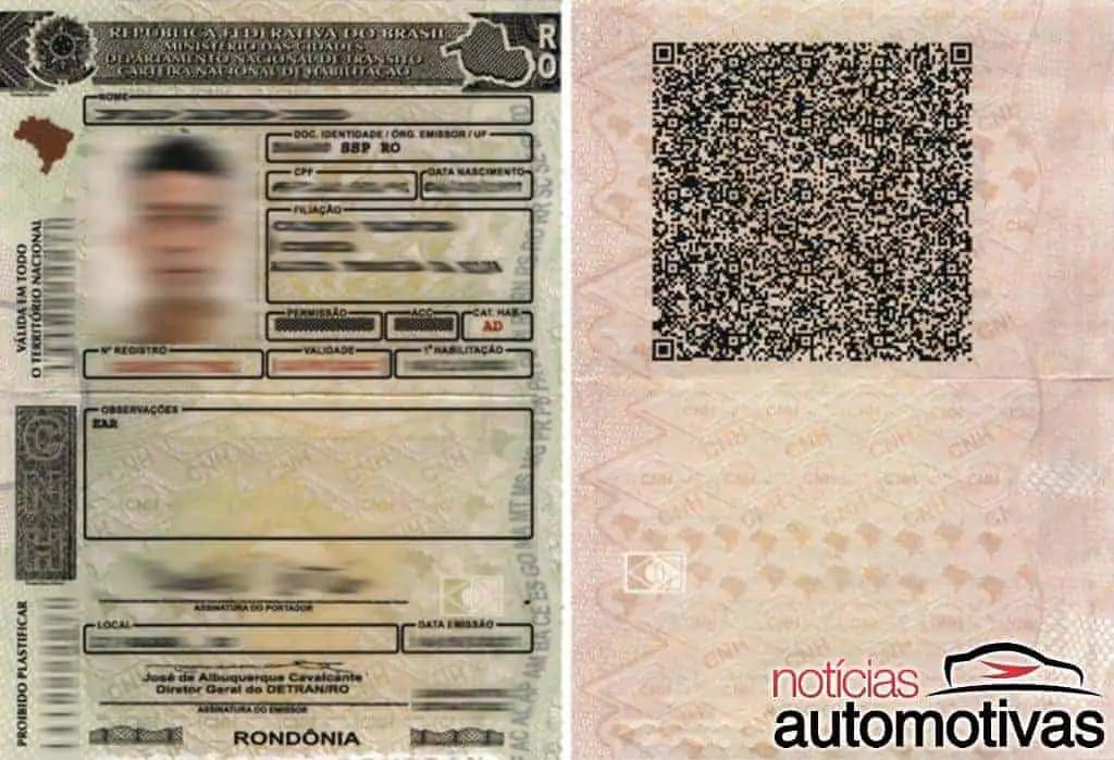 Carteiras de habilitação emitidas a partir desse mês terão QR Code