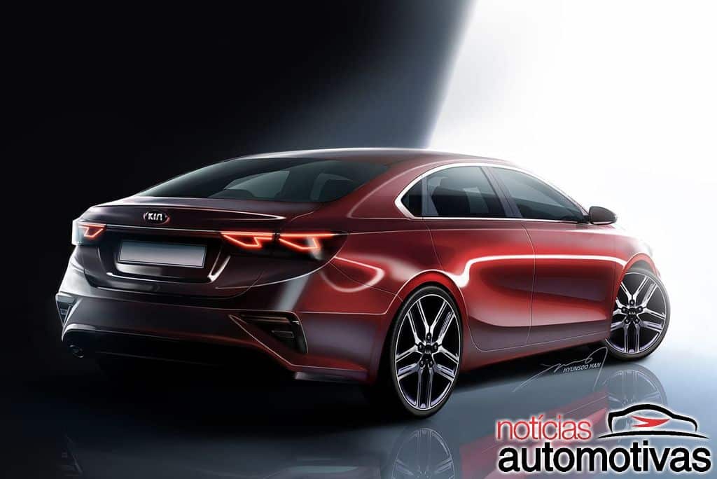 kia-cerato-2019-1 kia-cerato-2019-1 Kia Cerato 2019 com design inspirado no Stinger tem esboço divulgado