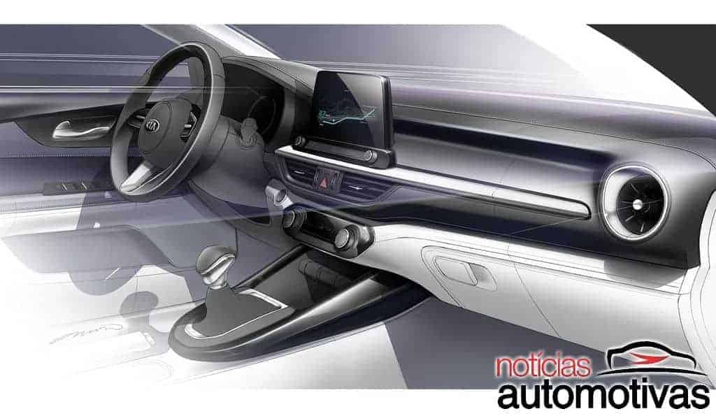 kia-cerato-2019-1 kia-cerato-2019-1 Kia Cerato 2019 com design inspirado no Stinger tem esboço divulgado