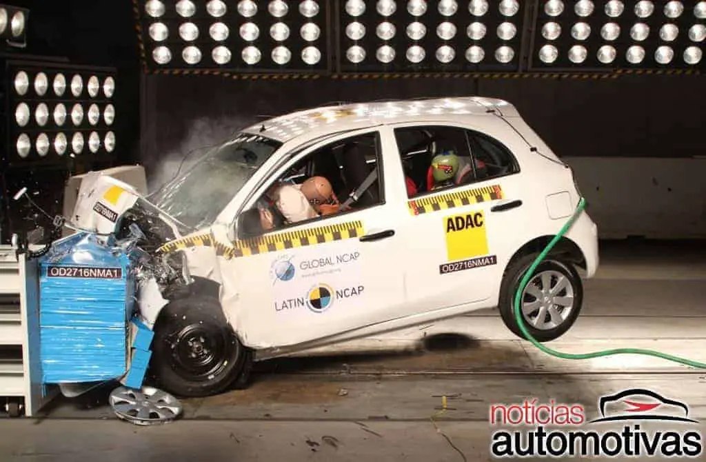 Top 10: carros mais seguros - Inclui March e Versa Nissan-march-latin-ncap