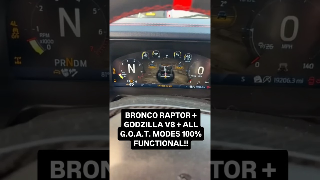 Ford Bronco Raptor Godzilla V8 conversion G.O.A.T. mode functionality