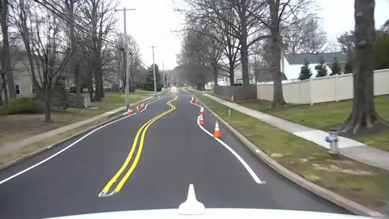 Squiggly line traffic pattern aims to calm traffic, but residents are perplexed