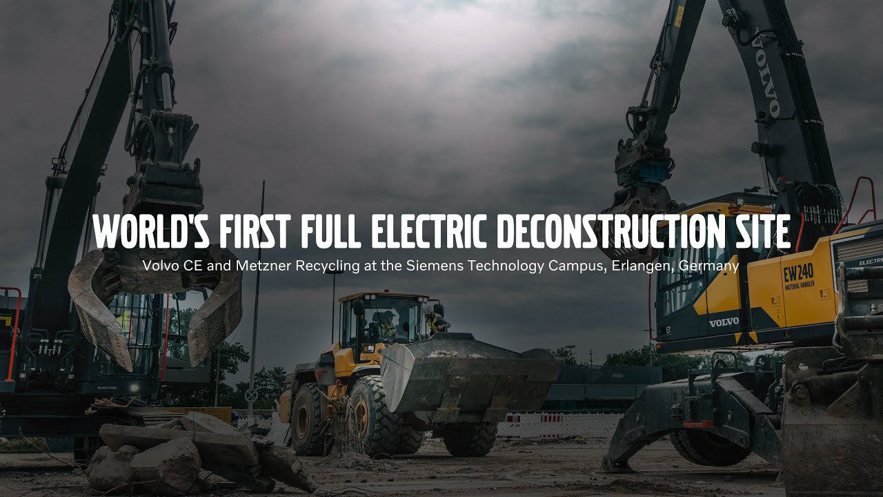 Volvo CE powers world’s first all-electric deconstruction site at Siemens site