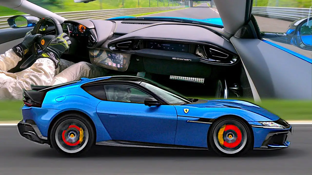 Ferrari 12Cilindri 300km/h onboard FLAT-OUT at Monza circuit | 9,500rpm V12 screaming Engine Sound!