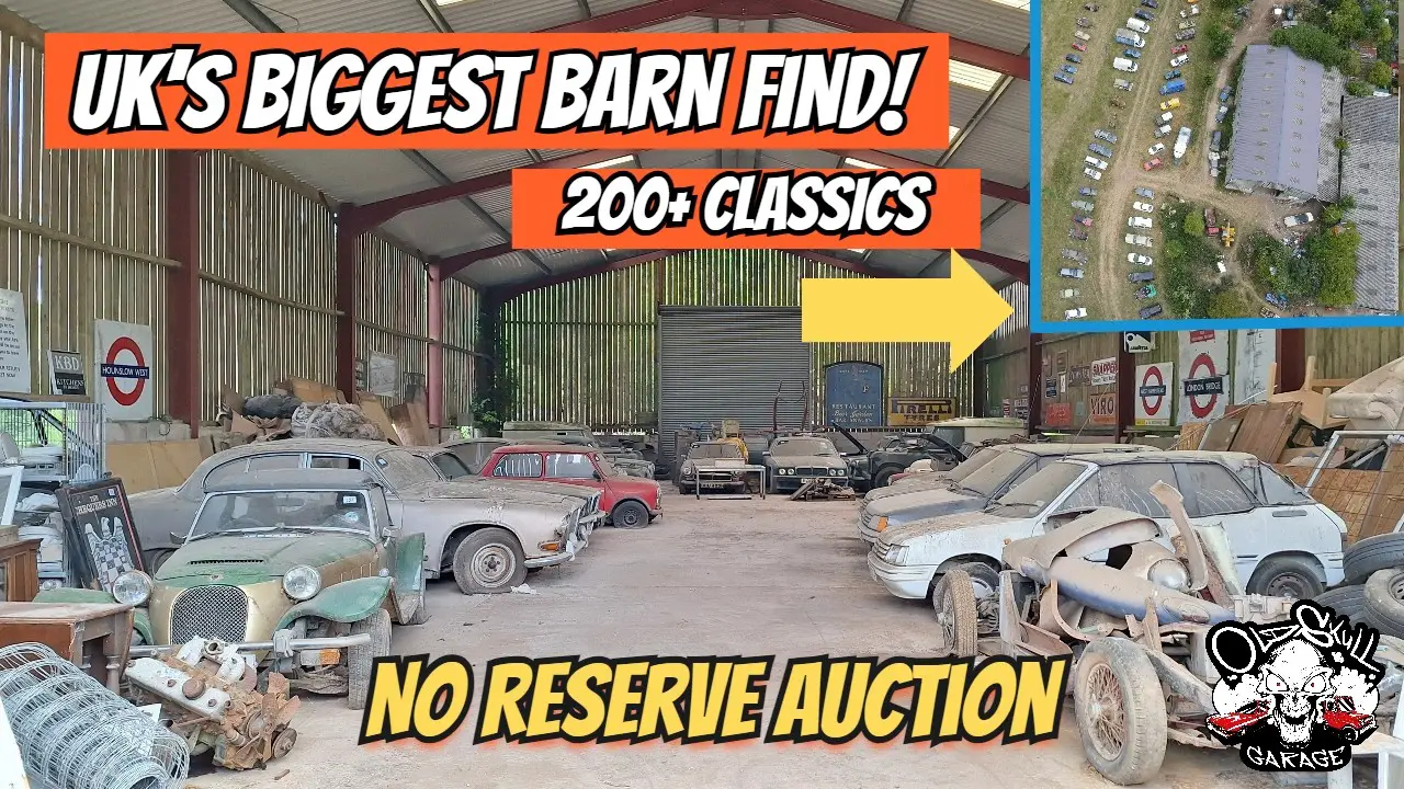 🚨 UK’s Biggest Barn Find! Over 200 Classics at NO RESERVE Auction! | Old Skull Garage