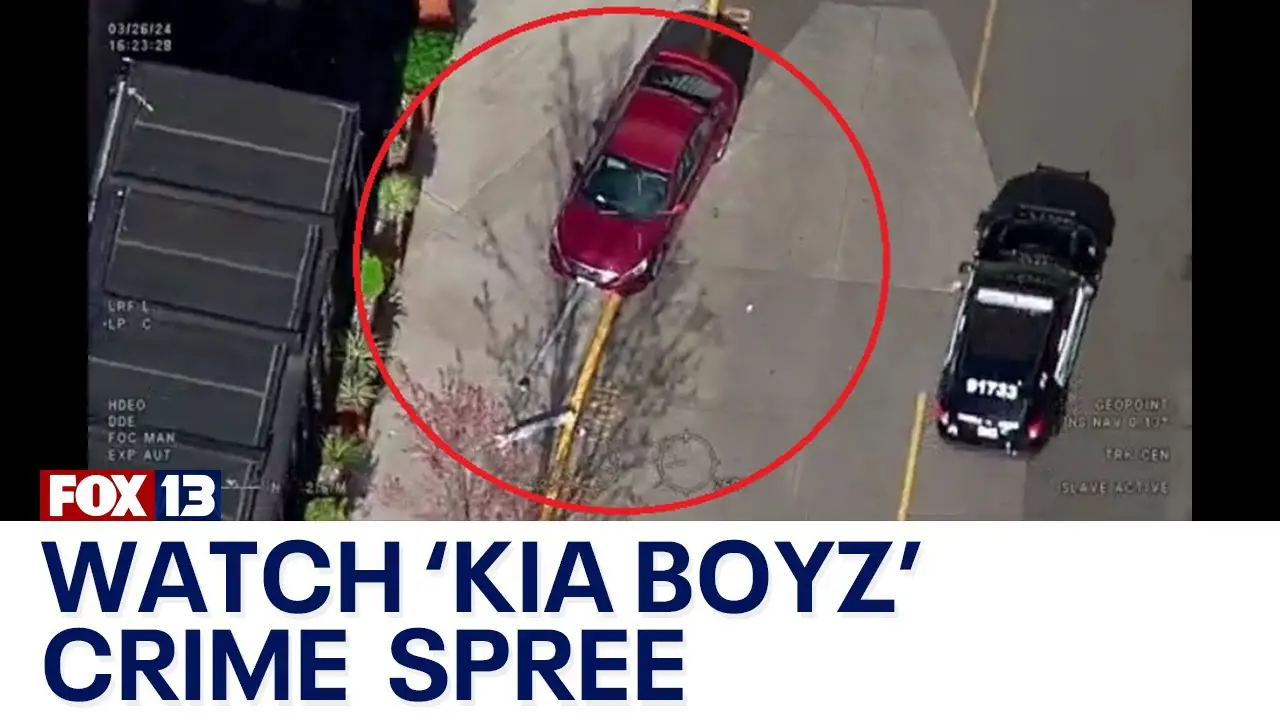 Chopper video shows 'Kia Boyz' crime spree through WA streets
