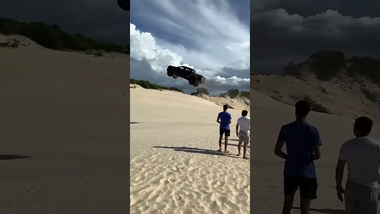 Insane Ford Ranger Raptor Jump Over Beach Dune in Brazil