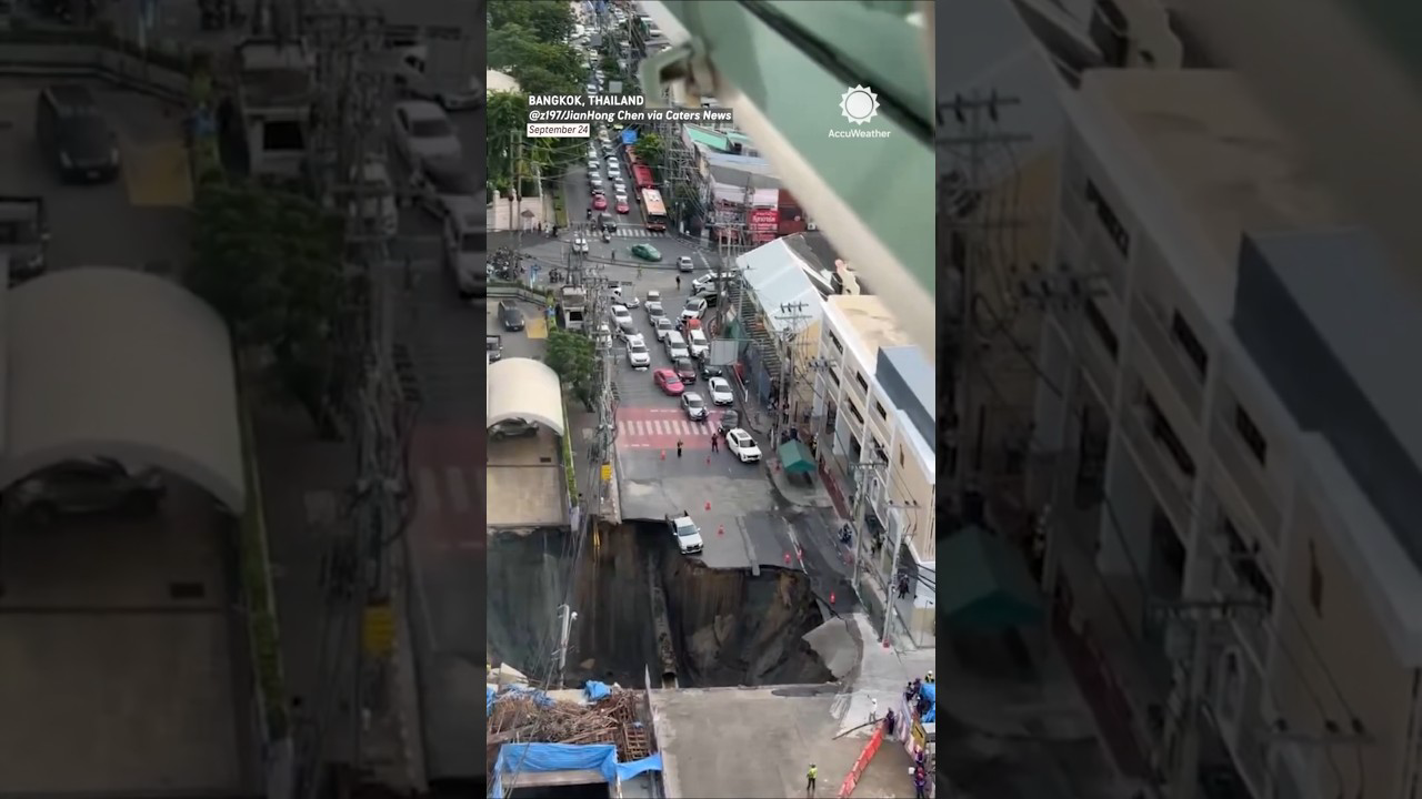Giant Sinkhole Swallows Busy Street in Seconds!