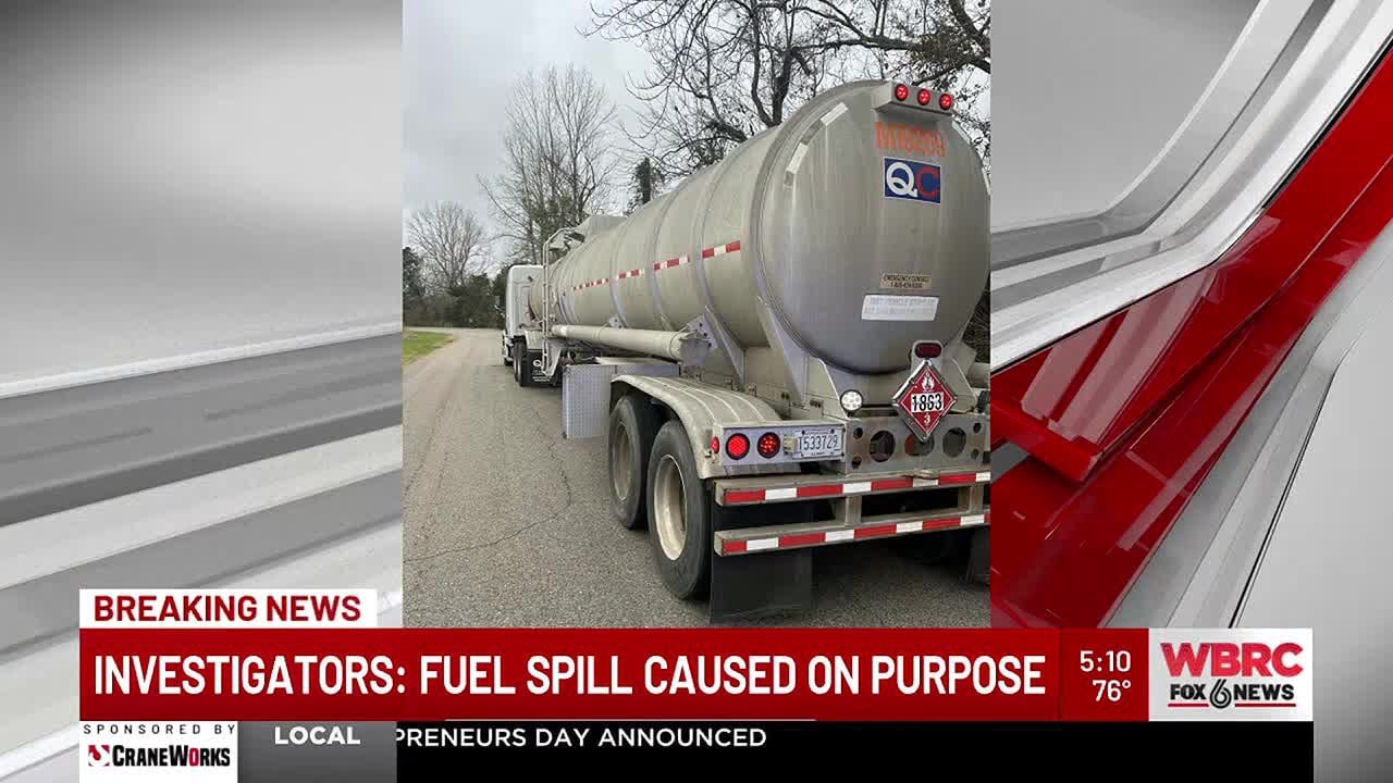 Investigators: Fuel spill caused on purpose