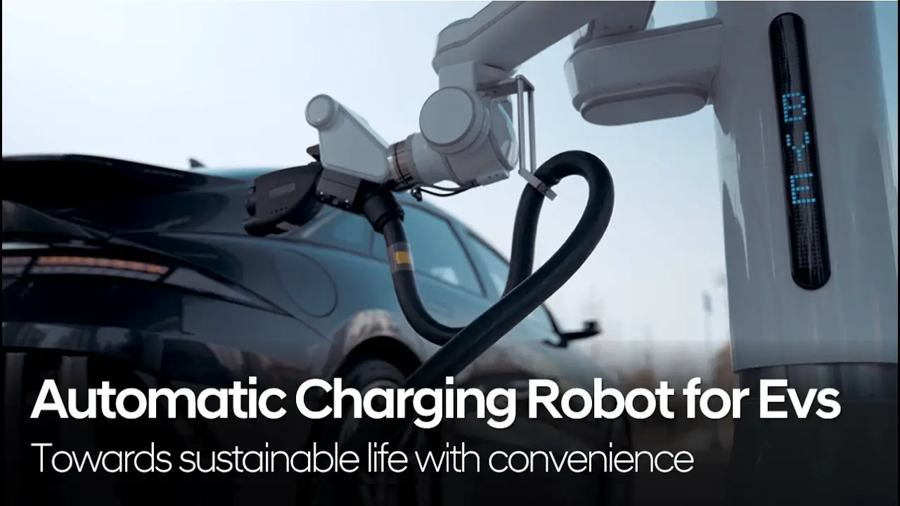 Newly Developed Automatic Charging Robot (ACR) For Electric Vehicles l Hyundai Motor Group