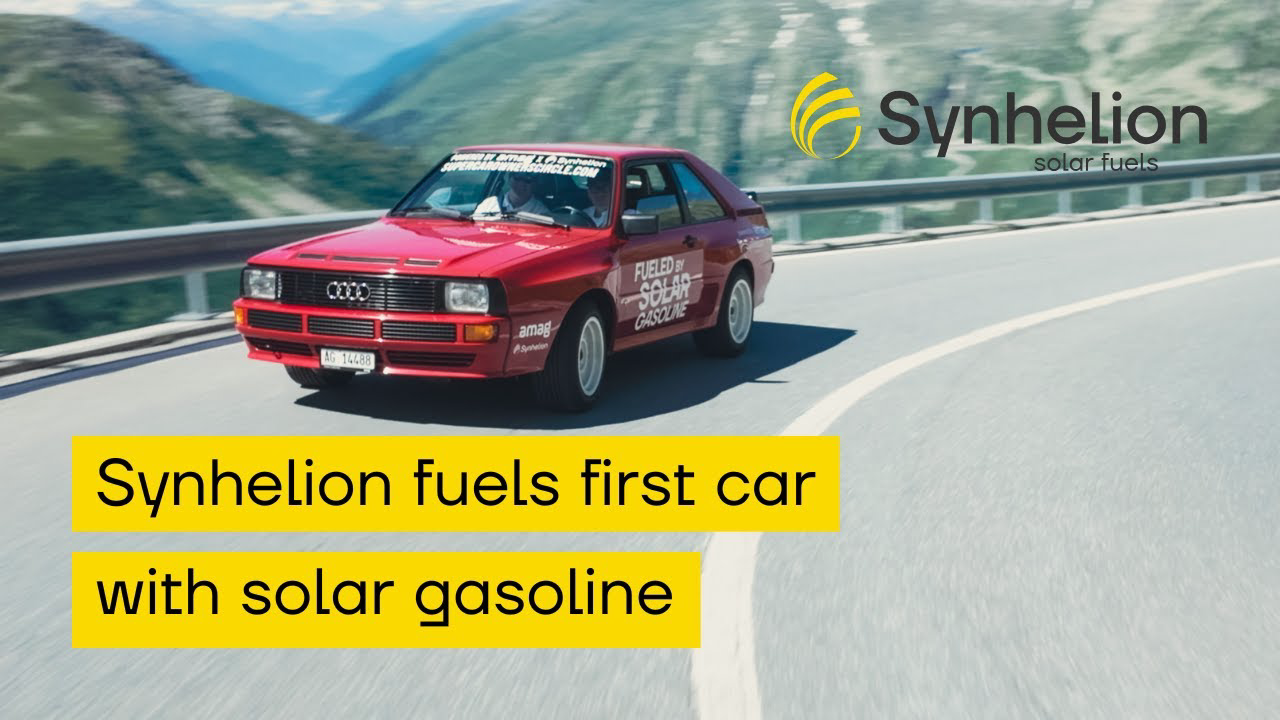 Synhelion fuels first car with solar gasoline