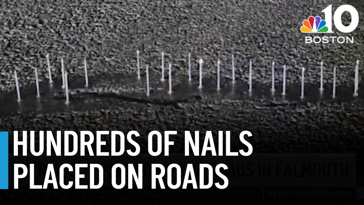 Hundreds of nails placed on roads and driveways in Falmouth