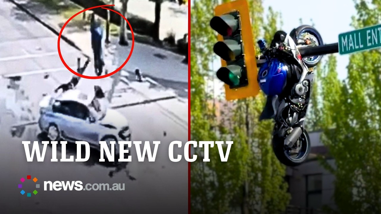 New vision shows motorcycle crash that left bike hanging from traffic light