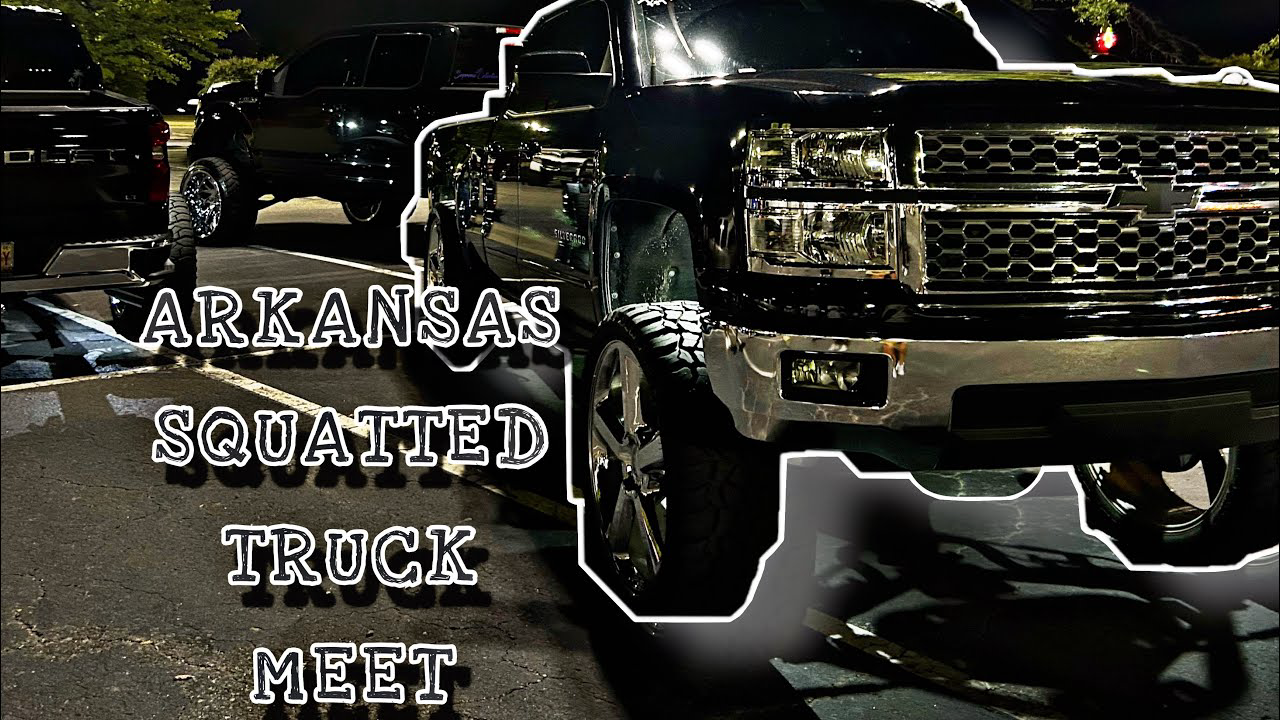 SQUATTED TRUCK MEET IN ARKANSAS *truck catches on fire* 😳